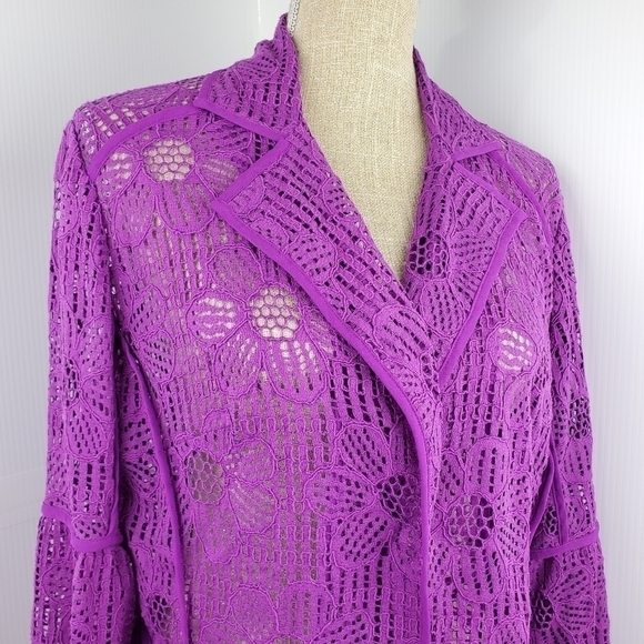 PETER Nygard blazet jacket size Medium Purple - Picture 3 of 14